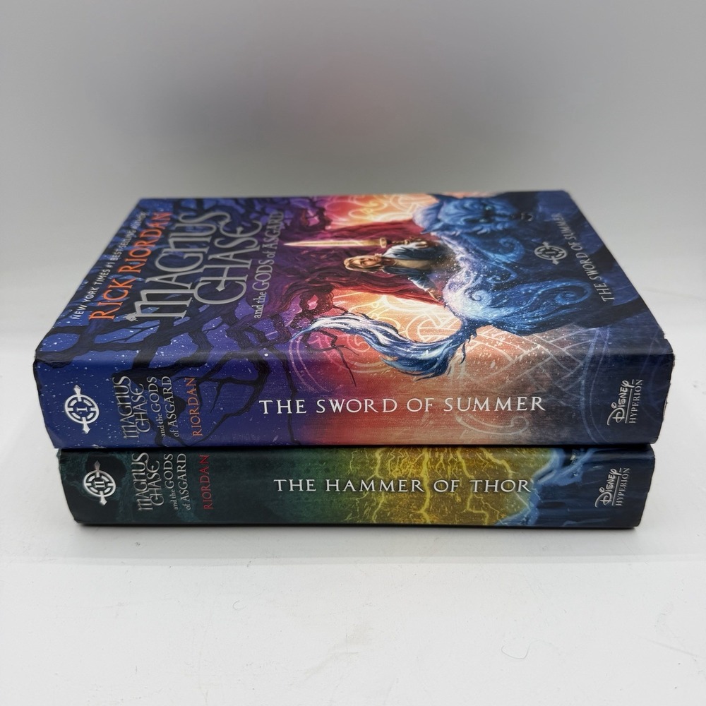 Magnus Chase Gods of Asgard 2 Book Lot HC/DJ 1st Edition 1st Print Rick Riordan